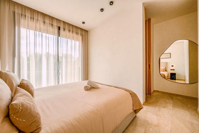 Medina suite — the bedroom opening onto the garden